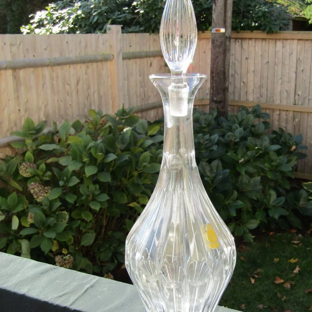 Vintage Imperlux German 24% Lead Crystal Decanter | MCM Barware | Wedding Gift